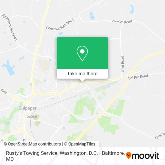 Rusty's Towing Service map