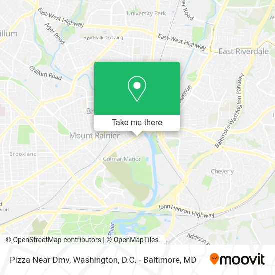 Pizza Near Dmv map