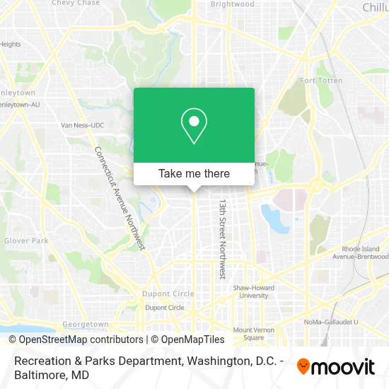 Recreation & Parks Department map