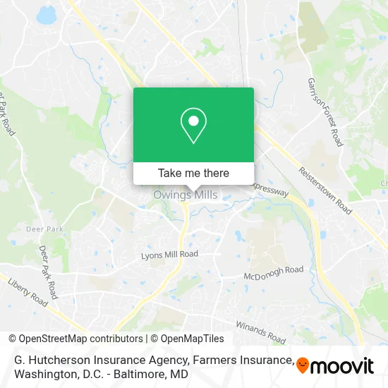 G. Hutcherson Insurance Agency, Farmers Insurance map