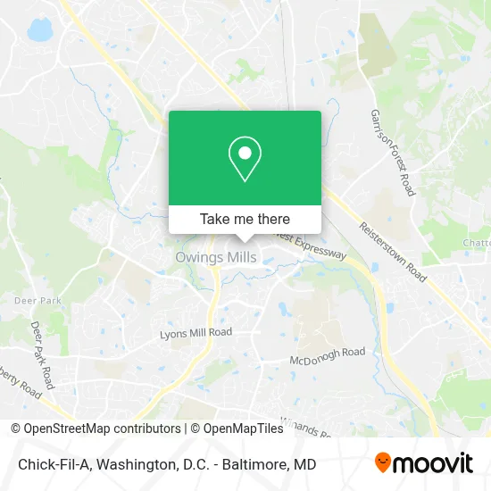 Chick-Fil-A map
