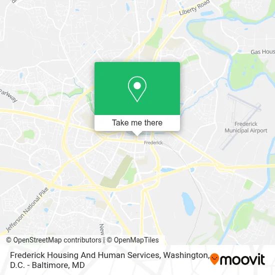 Frederick Housing And Human Services map