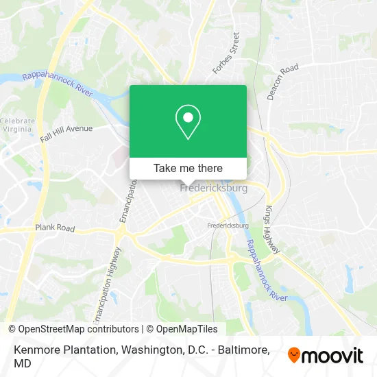 Kenmore Plantation map