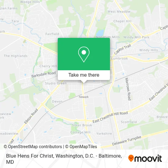 Blue Hens For Christ map