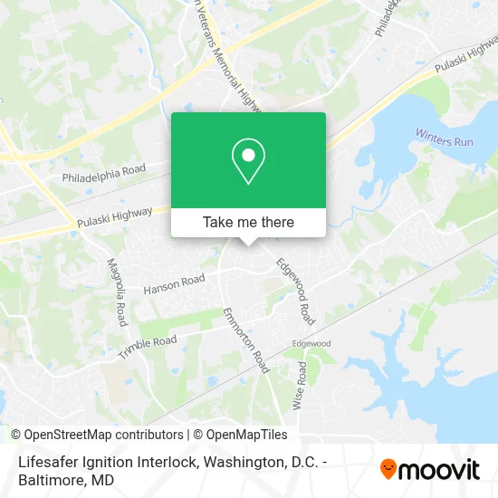 Lifesafer Ignition Interlock map
