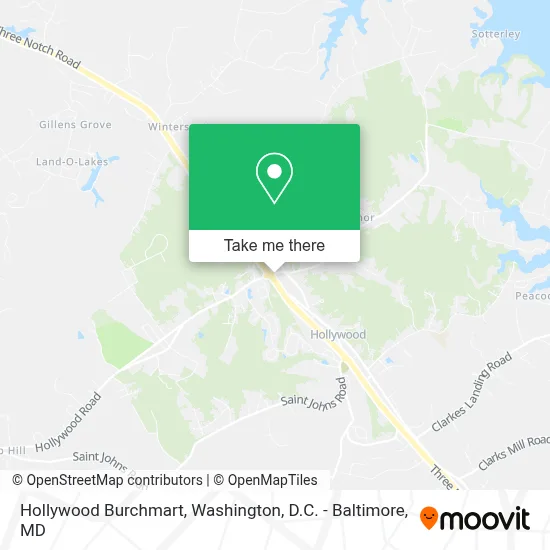 Hollywood Burchmart map