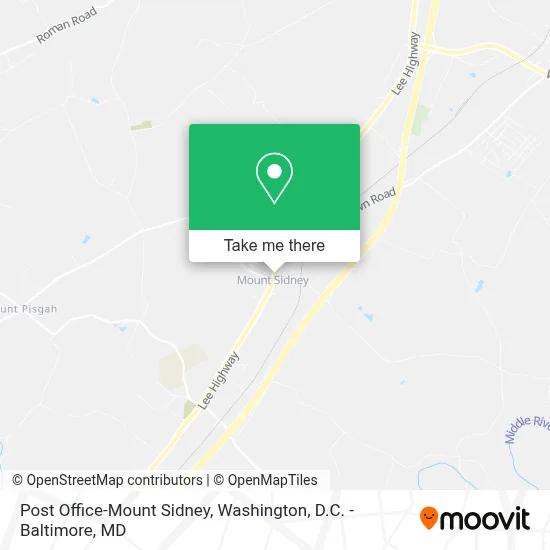 Post Office-Mount Sidney map