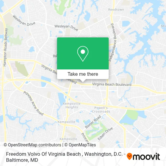 Freedom Volvo Of Virginia Beach map