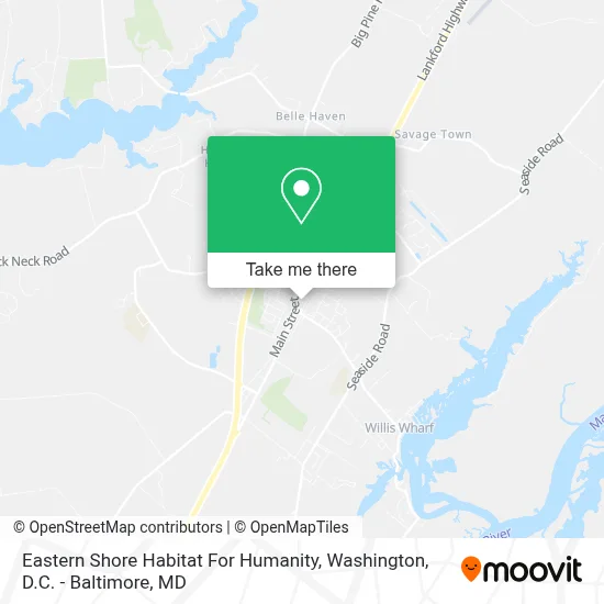 Eastern Shore Habitat For Humanity map