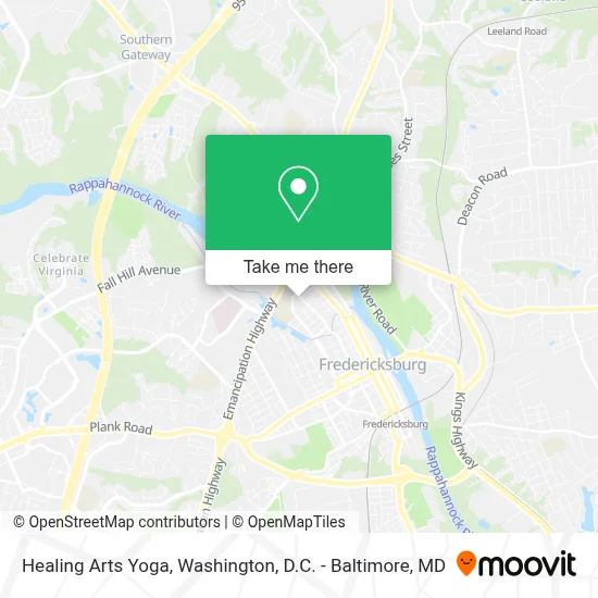 Healing Arts Yoga map