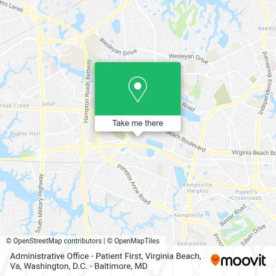 Administrative Office - Patient First, Virginia Beach, Va map