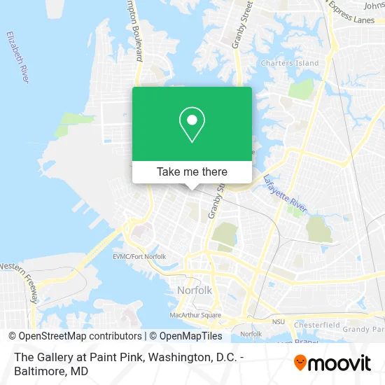 The Gallery at Paint Pink map