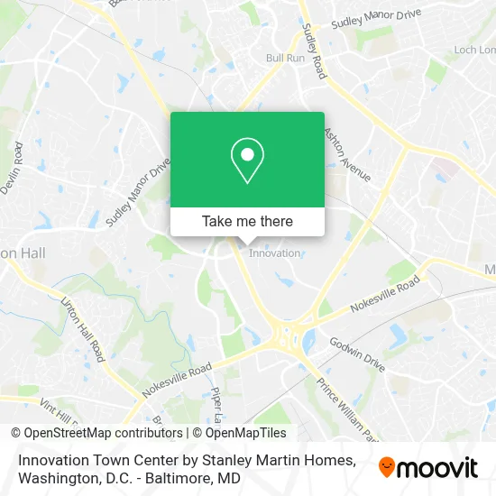 Innovation Town Center by Stanley Martin Homes map