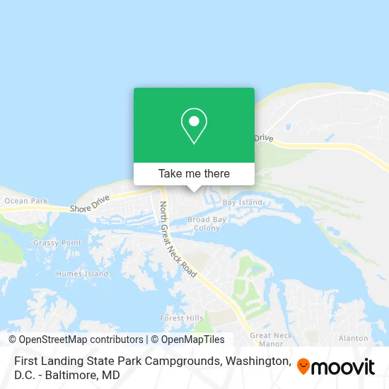 First Landing State Park Campgrounds map