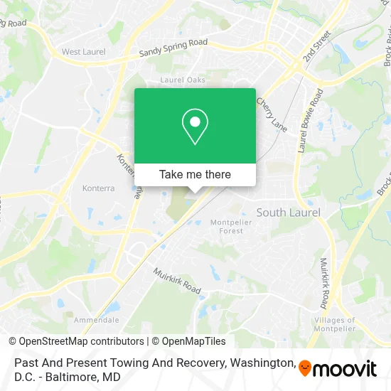 Past And Present Towing And Recovery map