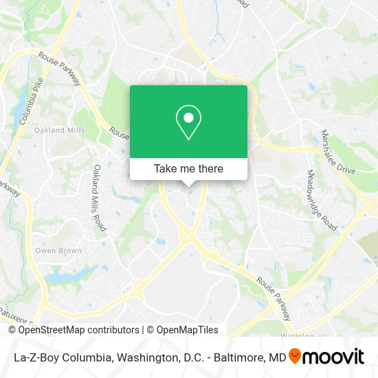La-Z-Boy Columbia map