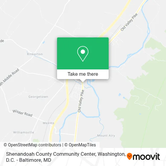 Shenandoah County Community Center map