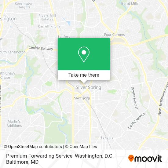 Premium Forwarding Service map