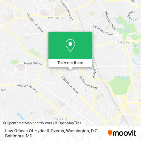 Law Offices Of Hyder & Overas map