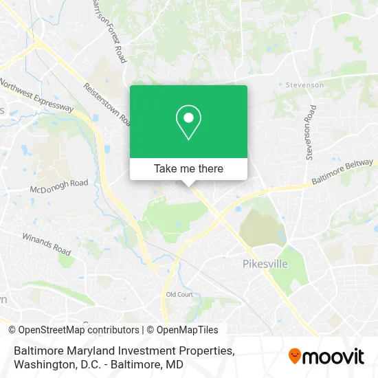 Baltimore Maryland Investment Properties map