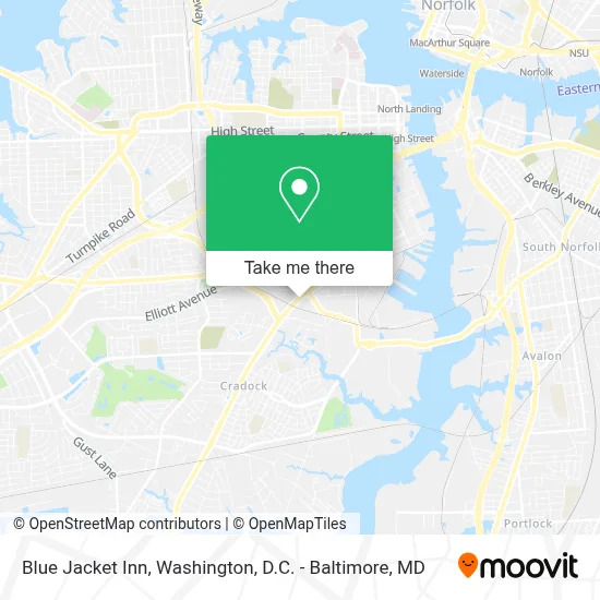 Blue Jacket Inn map