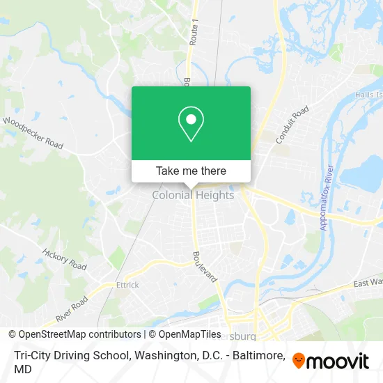 Tri-City Driving School map