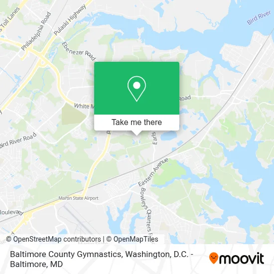Baltimore County Gymnastics map