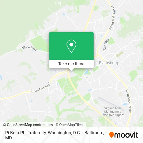 Pi Beta Phi Fraternity map