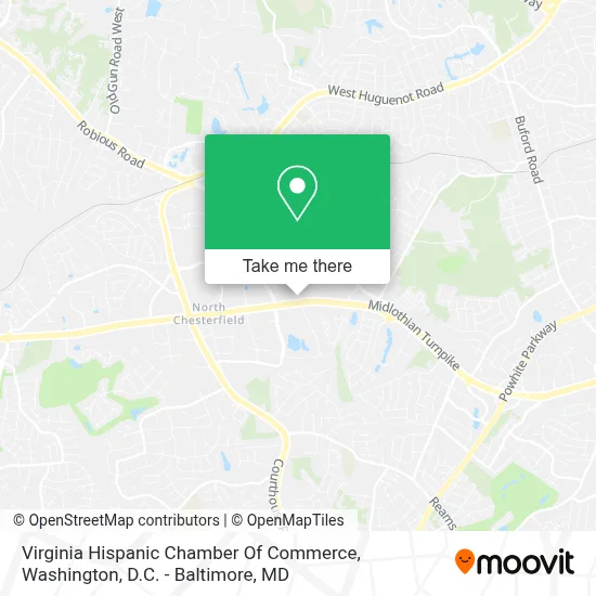 Virginia Hispanic Chamber Of Commerce map
