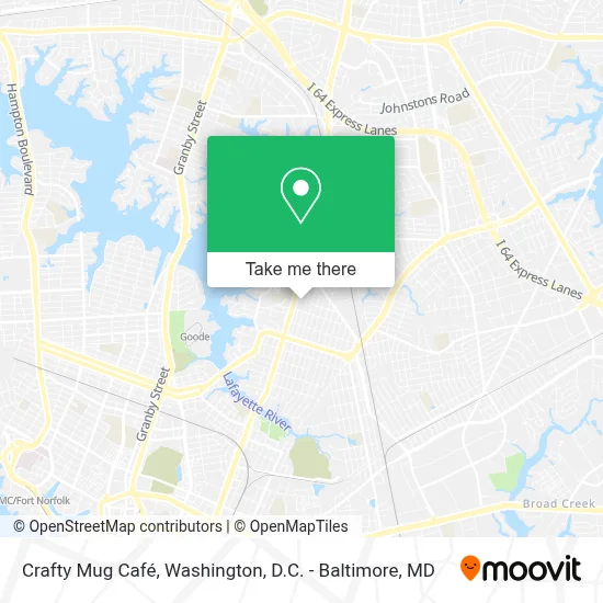 Crafty Mug Café map
