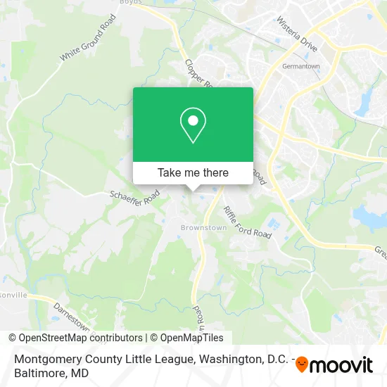 Montgomery County Little League map
