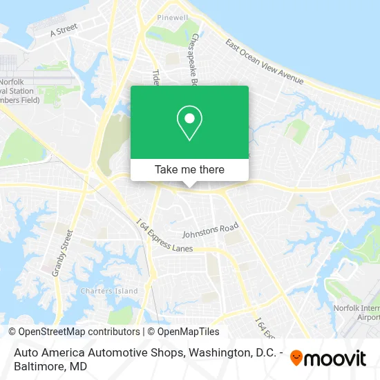 Auto America Automotive Shops map