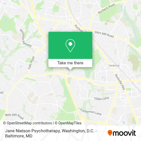 Jane Nielson Psychotherapy map