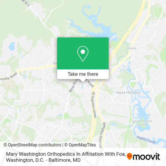 Mary Washington Orthopedics In Affiliation With Foa map
