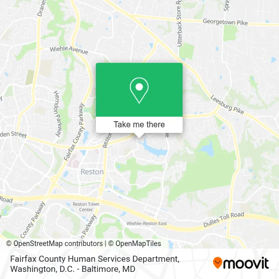 Fairfax County Human Services Department map