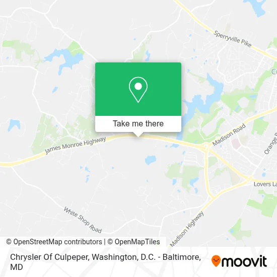 Chrysler Of Culpeper map