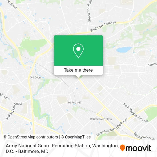 Army National Guard Recruiting Station map