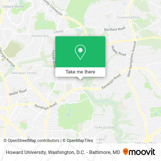 Howard University map