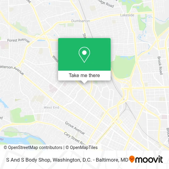 S And S Body Shop map