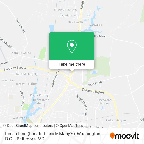 Finish Line (Located Inside Macy'S) map
