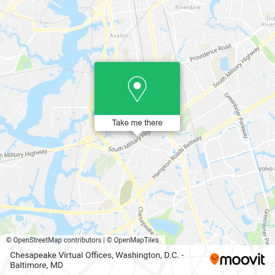 Chesapeake Virtual Offices map