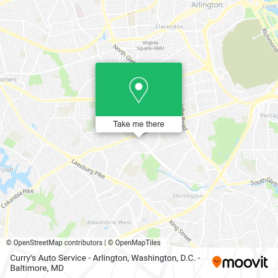 Curry's Auto Service - Arlington map