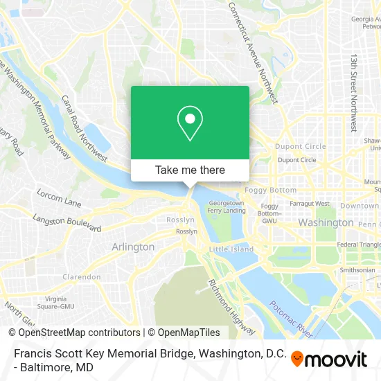 Francis Scott Key Memorial Bridge map