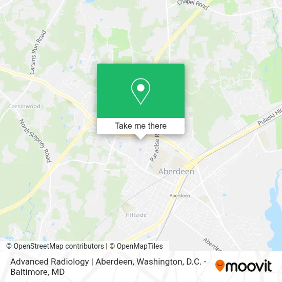 Advanced Radiology | Aberdeen map