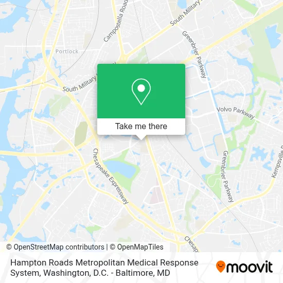 Hampton Roads Metropolitan Medical Response System map
