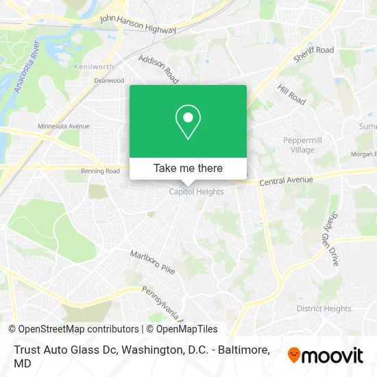 Trust Auto Glass Dc map