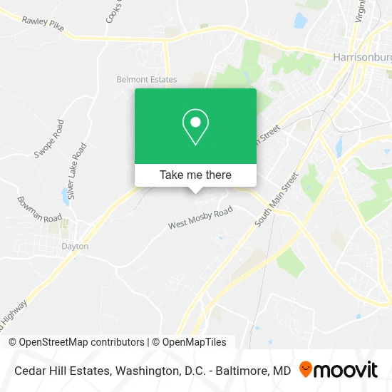 Cedar Hill Estates map