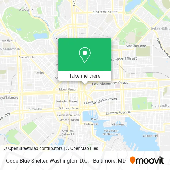 Code Blue Shelter map