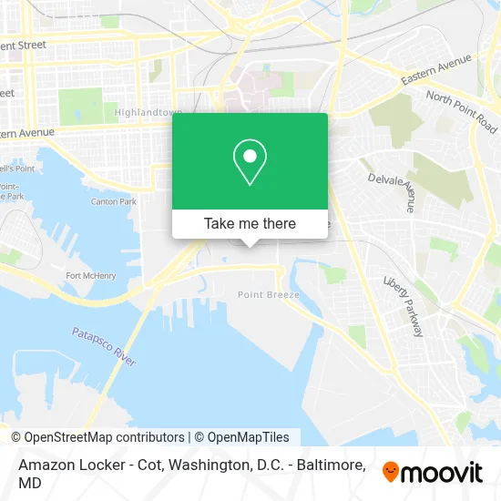 Amazon Locker - Cot map