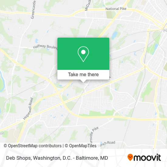 Deb Shops map